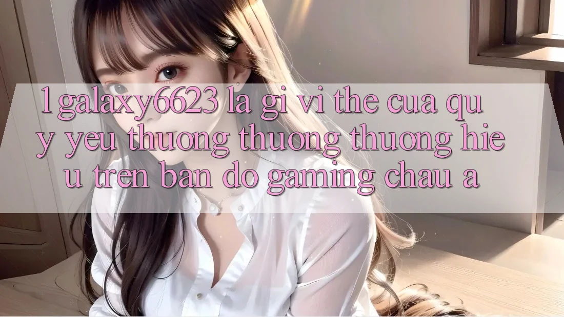 1. Galaxy6623 Là Gì? Vị Thế Của Quý yêu thương thương thương Hiệu Trên Bản Đồ Gaming Châu Á