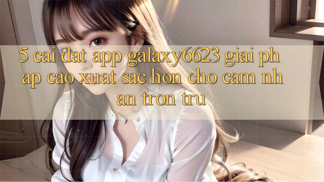 5. Cài đặt App Galaxy6623 - Giải Pháp Cao xuất sắc hơn Cho Cảm nhận Trơn tru