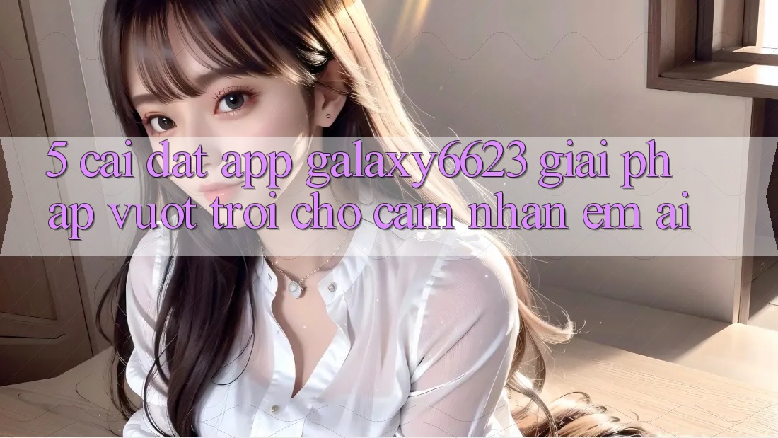5. Cài đặt App Galaxy6623 - Giải Pháp Vượt Trội Cho Cảm nhận Êm ái