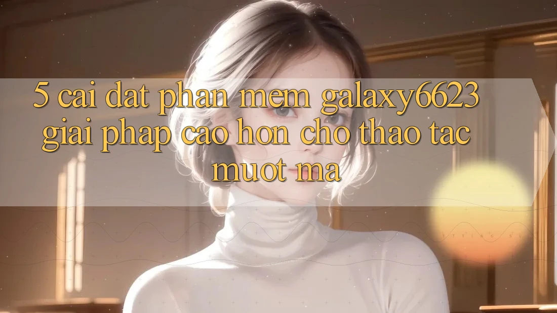 5. Cài đặt Phần mềm Galaxy6623 - Giải Pháp Cao hơn Cho Thao tác Mượt mà