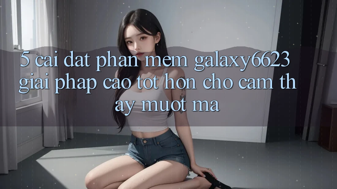 5. Cài đặt Phần mềm Galaxy6623 - Giải Pháp Cao tốt hơn Cho Cảm thấy Mượt Mà