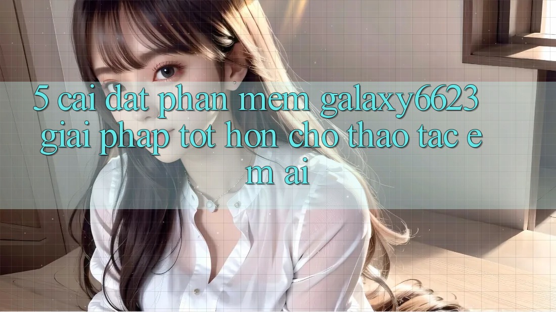 5. Cài đặt Phần mềm Galaxy6623 - Giải Pháp Tốt hơn Cho Thao tác Êm ái