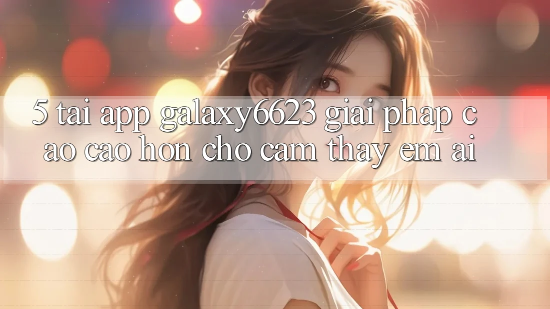 5. Tải App Galaxy6623 - Giải Pháp Cao cao hơn Cho Cảm thấy Êm ái