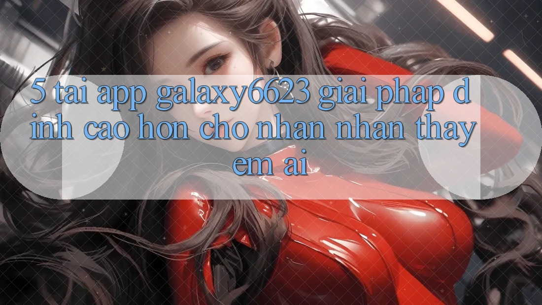 5. Tải App Galaxy6623 - Giải Pháp Đỉnh cao hơn Cho Nhận nhận thấy Êm ái