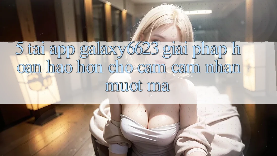 5. Tải App Galaxy6623 - Giải Pháp Hoàn hảo hơn Cho Cảm cảm nhận Mượt Mà