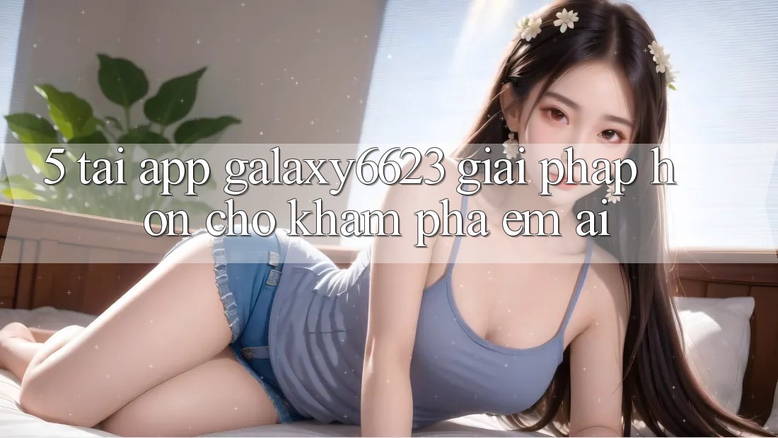 5. Tải App Galaxy6623 - Giải Pháp Hơn Cho Khám phá Êm ái 5. Tải App Galaxy6623 - Giải Pháp Hơn Cho Khám phá Êm ái