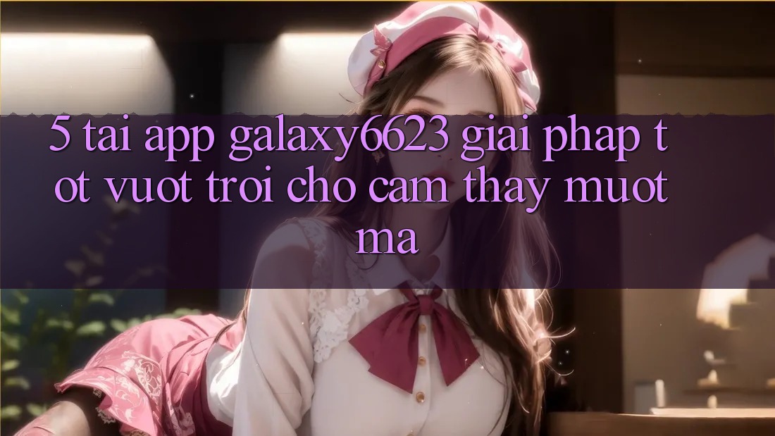5. Tải App Galaxy6623 - Giải Pháp Tốt vượt trội Cho Cảm thấy Mượt Mà