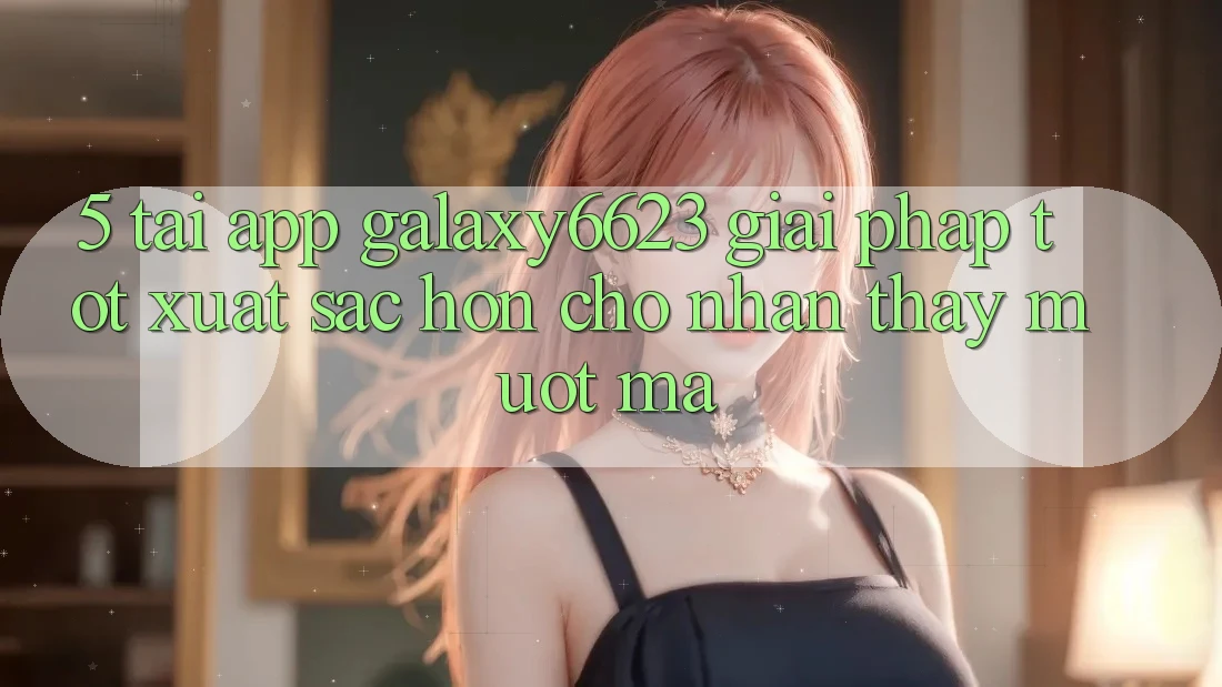 5. Tải App Galaxy6623 - Giải Pháp Tốt xuất sắc hơn Cho Nhận thấy Mượt Mà