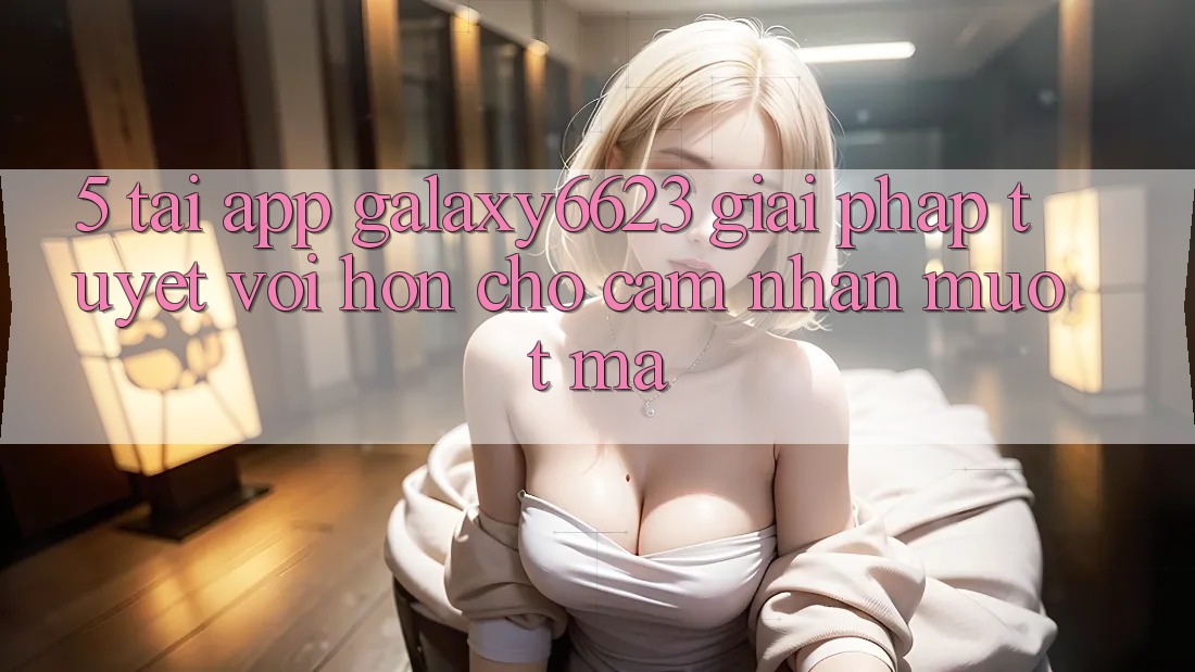 5. Tải App Galaxy6623 - Giải Pháp Tuyệt vời hơn Cho Cảm nhận Mượt Mà