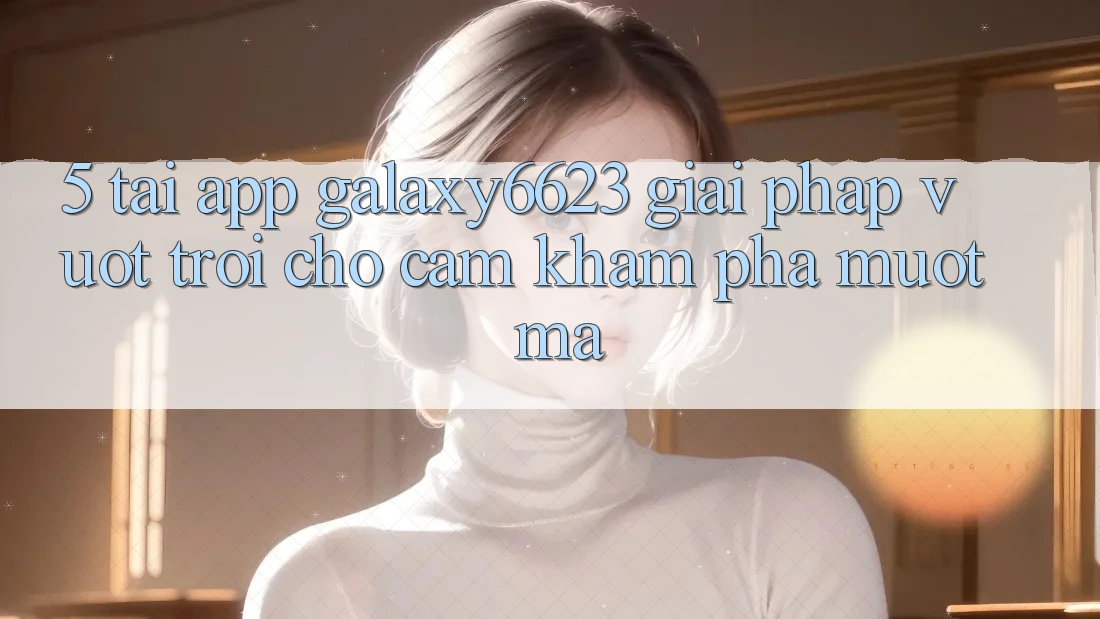 5. Tải App Galaxy6623 - Giải Pháp Vượt trội Cho Cảm khám phá Mượt Mà