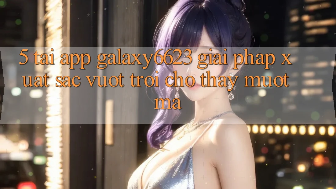 5. Tải App Galaxy6623 - Giải Pháp Xuất sắc vượt trội Cho Thấy Mượt Mà