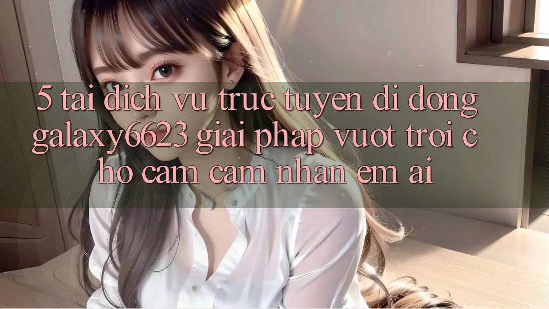 5. Tải Dịch vụ trực tuyến di động Galaxy6623 - Giải Pháp Vượt Trội Cho Cảm cảm nhận Êm ái