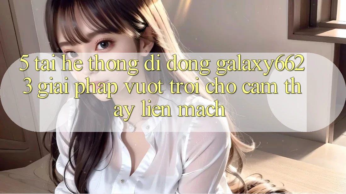 5. Tải Hệ thống di động Galaxy6623 - Giải Pháp Vượt Trội Cho Cảm thấy Liền mạch