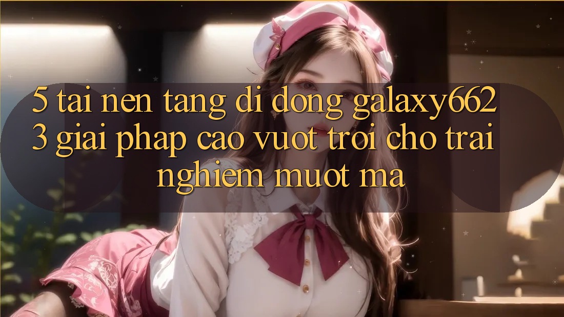 5. Tải Nền tảng di động Galaxy6623 - Giải Pháp Cao vượt trội Cho Trải Nghiệm Mượt mà