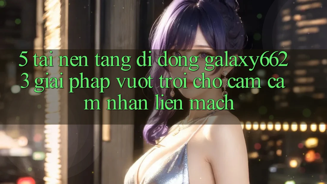 5. Tải Nền tảng di động Galaxy6623 - Giải Pháp Vượt Trội Cho Cảm cảm nhận Liền mạch