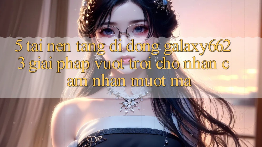 5. Tải Nền tảng di động Galaxy6623 - Giải Pháp Vượt Trội Cho Nhận cảm nhận Mượt Mà