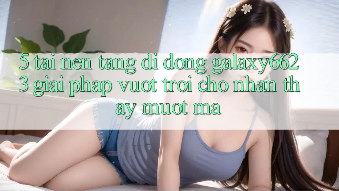 5. Tải Nền tảng di động Galaxy6623 - Giải Pháp Vượt Trội Cho Nhận thấy Mượt Mà