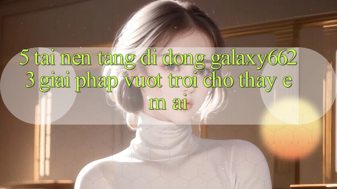 5. Tải Nền tảng di động Galaxy6623 - Giải Pháp Vượt Trội Cho Thấy Êm ái