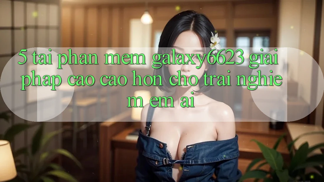5. Tải Phần mềm Galaxy6623 - Giải Pháp Cao cao hơn Cho Trải Nghiệm Êm ái