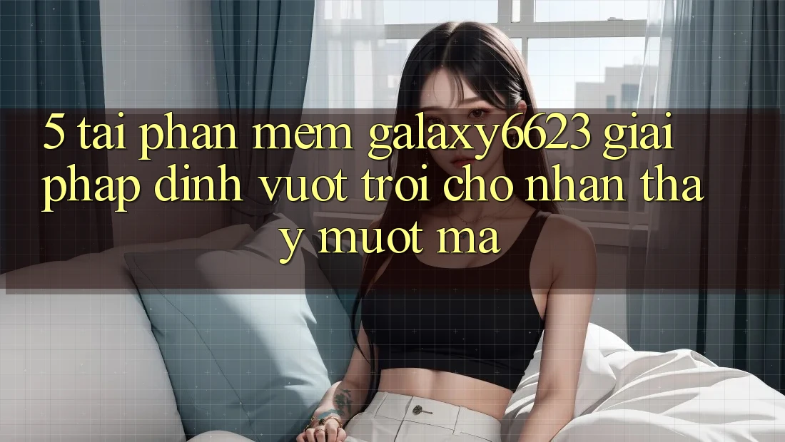 5. Tải Phần mềm Galaxy6623 - Giải Pháp Đỉnh vượt trội Cho Nhận thấy Mượt Mà