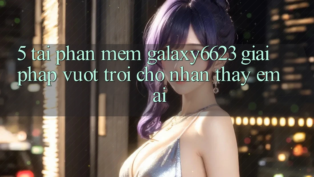 5. Tải Phần mềm Galaxy6623 - Giải Pháp Vượt trội Cho Nhận thấy Êm ái 5. Tải Phần mềm Galaxy6623 - Giải Pháp Vượt trội Cho Nhận thấy Êm ái