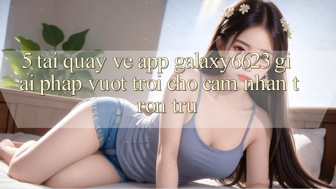 5. Tải quay về App Galaxy6623 - Giải Pháp Vượt Trội Cho Cảm nhận Trơn tru