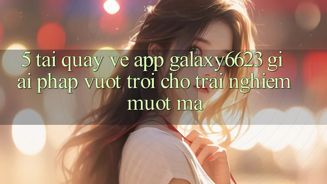 5. Tải quay về App Galaxy6623 - Giải Pháp Vượt Trội Cho Trải nghiệm Mượt Mà