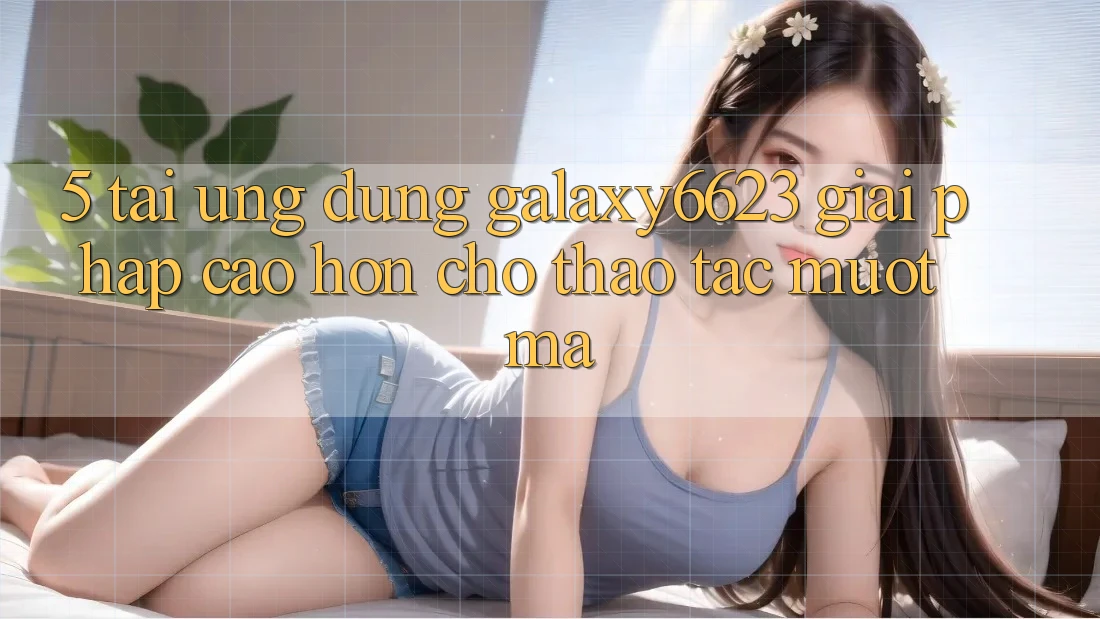 5. Tải Ứng dụng Galaxy6623 - Giải Pháp Cao hơn Cho Thao tác Mượt mà 5. Tải Ứng dụng Galaxy6623 - Giải Pháp Cao hơn Cho Thao tác Mượt mà