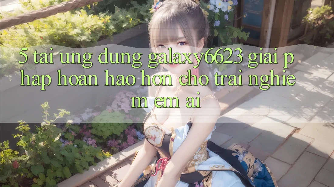 5. Tải Ứng dụng Galaxy6623 - Giải Pháp Hoàn hảo hơn Cho Trải Nghiệm Êm ái