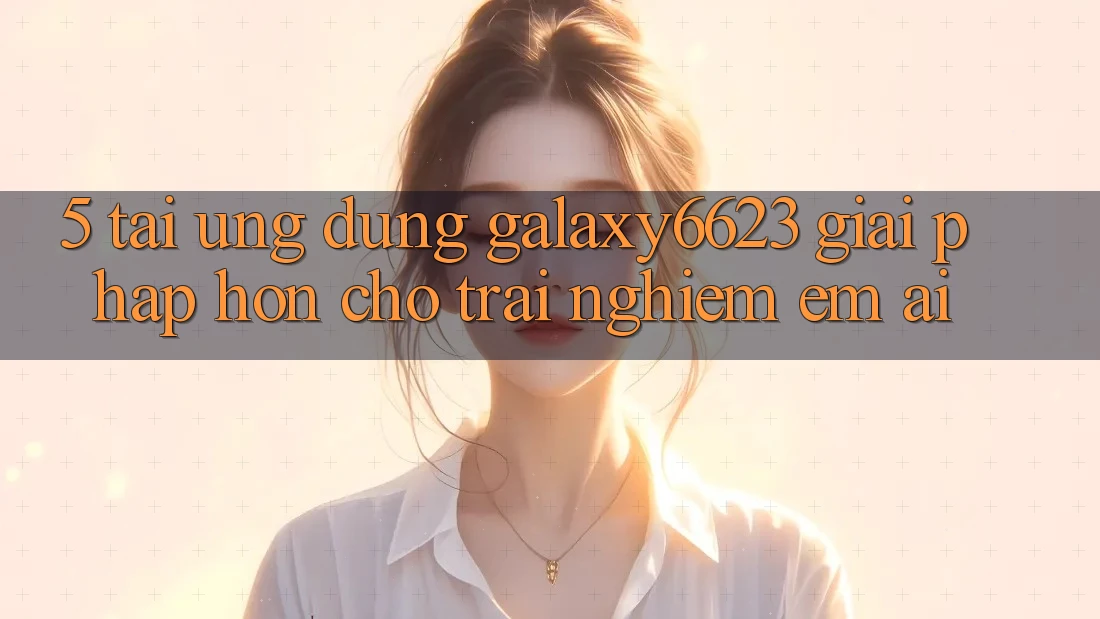 5. Tải Ứng dụng Galaxy6623 - Giải Pháp Hơn Cho Trải Nghiệm Êm ái