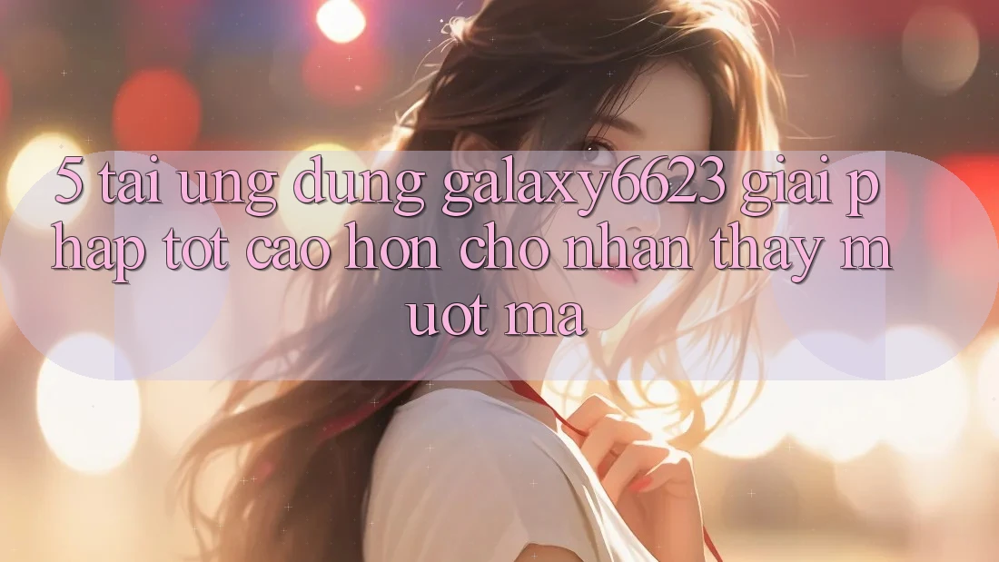 5. Tải Ứng dụng Galaxy6623 - Giải Pháp Tốt cao hơn Cho Nhận thấy Mượt Mà 5. Tải Ứng dụng Galaxy6623 - Giải Pháp Tốt cao hơn Cho Nhận thấy Mượt Mà