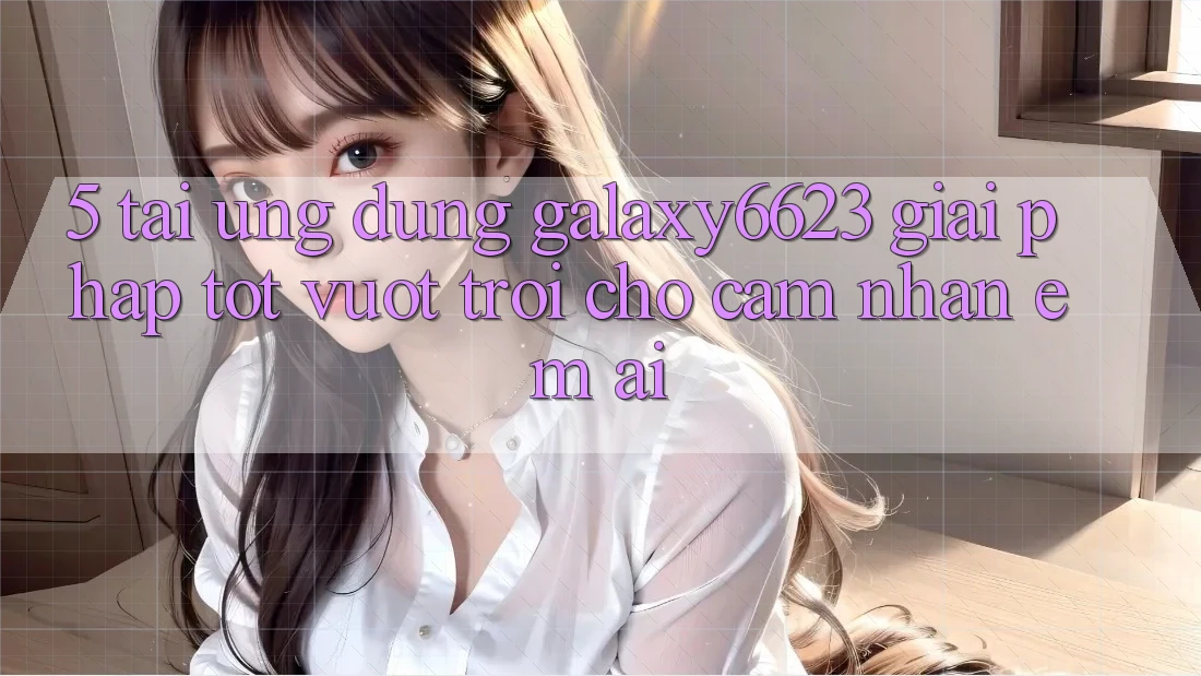 5. Tải Ứng dụng Galaxy6623 - Giải Pháp Tốt vượt trội Cho Cảm nhận Êm ái