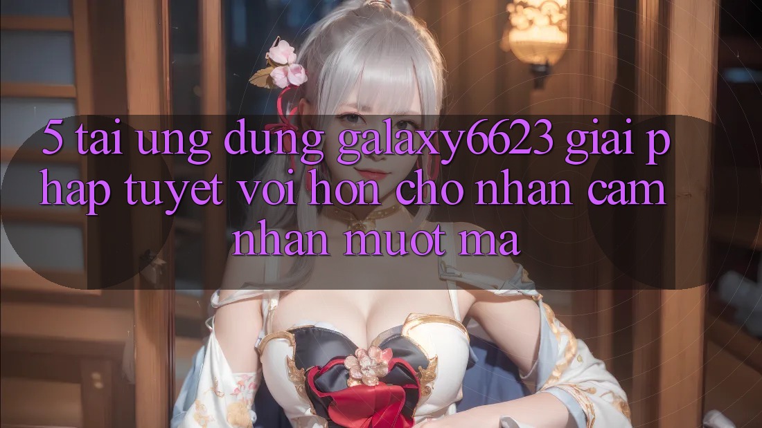 5. Tải Ứng dụng Galaxy6623 - Giải Pháp Tuyệt vời hơn Cho Nhận cảm nhận Mượt Mà 5. Tải Ứng dụng Galaxy6623 - Giải Pháp Tuyệt vời hơn Cho Nhận cảm nhận Mượt Mà