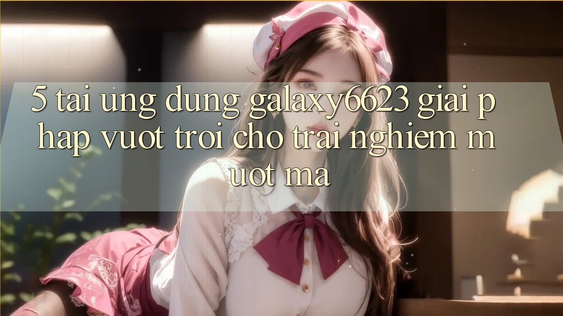5. Tải Ứng dụng Galaxy6623 - Giải Pháp Vượt Trội Cho Trải Nghiệm Mượt mà