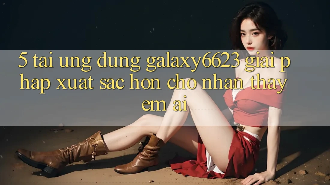 5. Tải Ứng dụng Galaxy6623 - Giải Pháp Xuất sắc hơn Cho Nhận thấy Êm ái