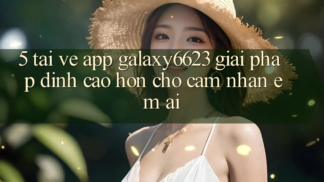 5. Tải về App Galaxy6623 - Giải Pháp Đỉnh cao hơn Cho Cảm nhận Êm ái
