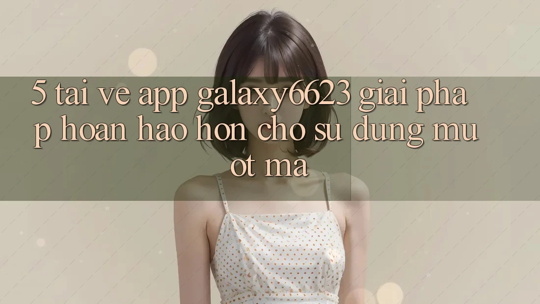 5. Tải về App Galaxy6623 - Giải Pháp Hoàn hảo hơn Cho Sử dụng Mượt Mà