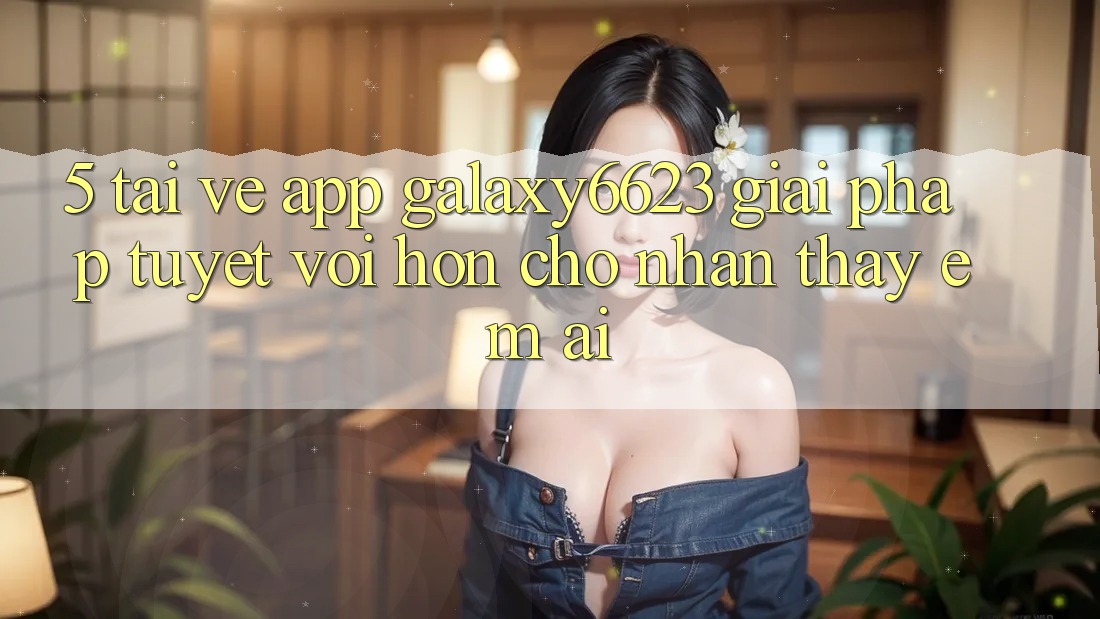 5. Tải về App Galaxy6623 - Giải Pháp Tuyệt vời hơn Cho Nhận thấy Êm ái