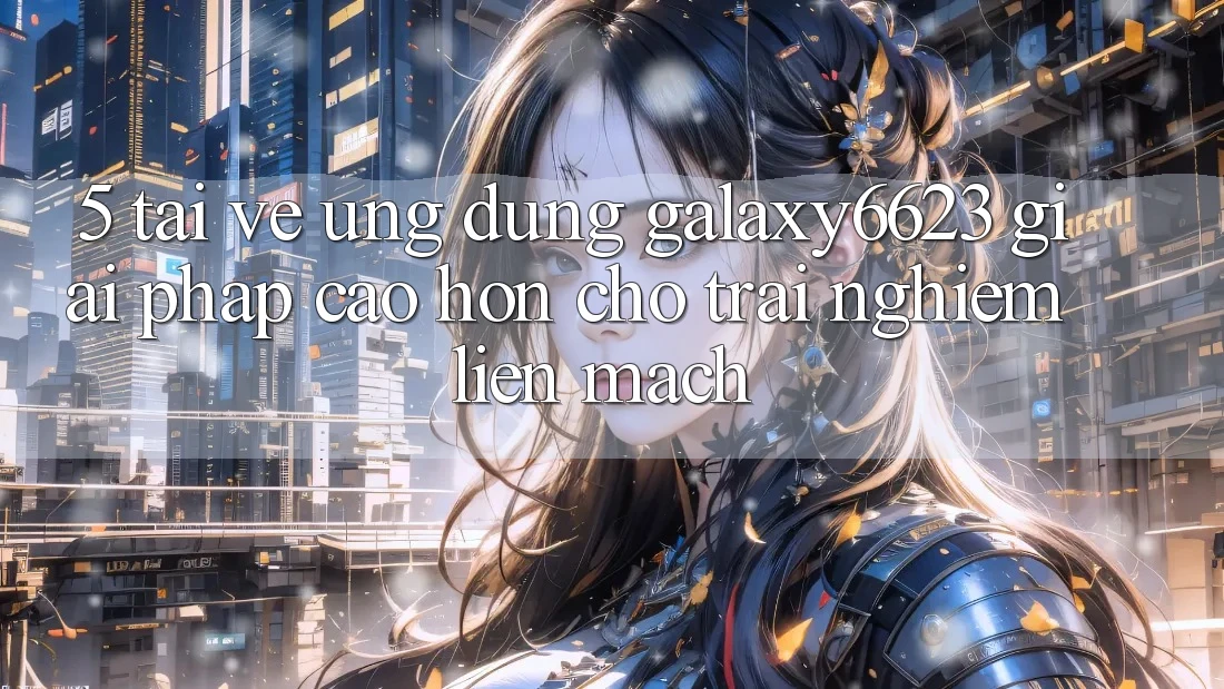 5. Tải về Ứng dụng Galaxy6623 - Giải Pháp Cao hơn Cho Trải Nghiệm Liền mạch 5. Tải về Ứng dụng Galaxy6623 - Giải Pháp Cao hơn Cho Trải Nghiệm Liền mạch