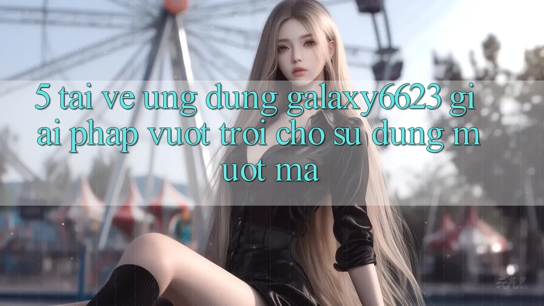 5. Tải về Ứng dụng Galaxy6623 - Giải Pháp Vượt Trội Cho Sử dụng Mượt Mà