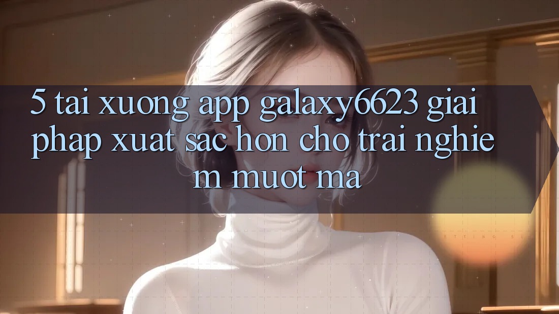 5. Tải xuống App Galaxy6623 - Giải Pháp Xuất sắc hơn Cho Trải Nghiệm Mượt mà