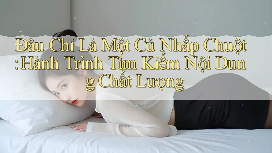 Đâu Chỉ Là Một Cú Nhấp Chuột: Hành Trình Tìm Kiếm Nội Dung Chất Lượng Đâu Chỉ Là Một Cú Nhấp Chuột: Hành Trình Tìm Kiếm Nội Dung Chất Lượng