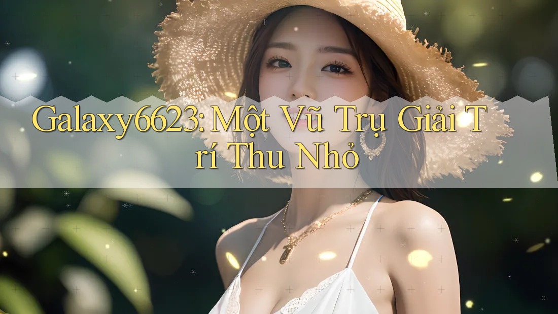 Galaxy6623: Một Vũ Trụ Giải Trí Thu Nhỏ Galaxy6623: Một Vũ Trụ Giải Trí Thu Nhỏ