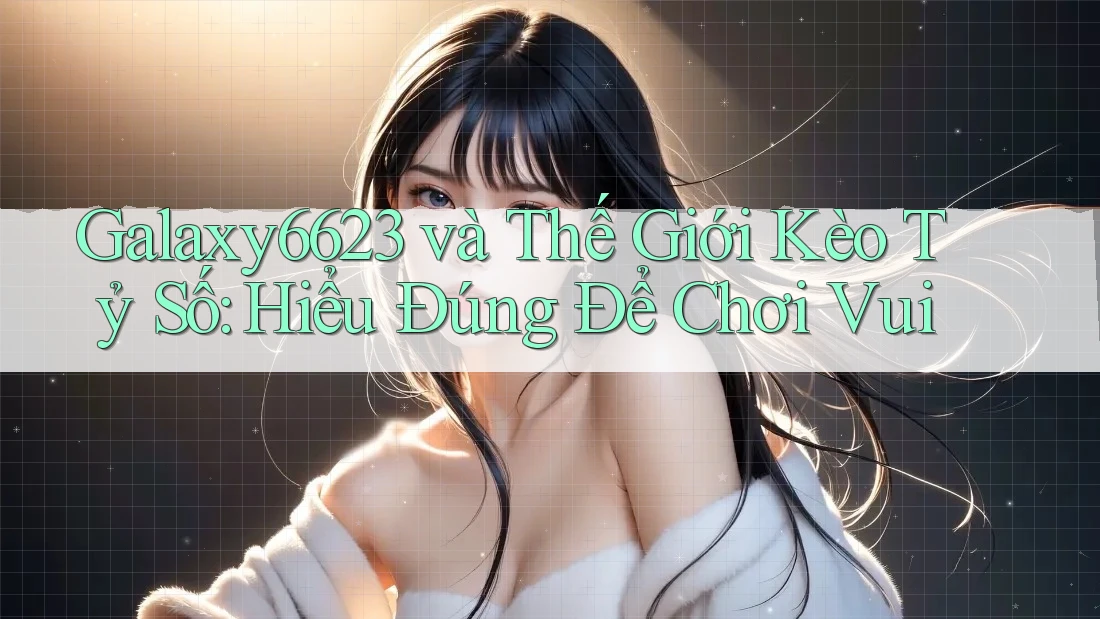 Galaxy6623 và Thế Giới Kèo Tỷ Số: Hiểu Đúng Để Chơi Vui