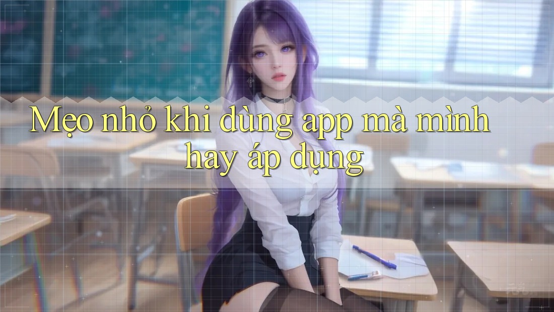 Mẹo nhỏ khi dùng app mà mình hay áp dụng