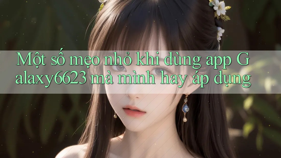 Một số mẹo nhỏ khi dùng app Galaxy6623 mà mình hay áp dụng