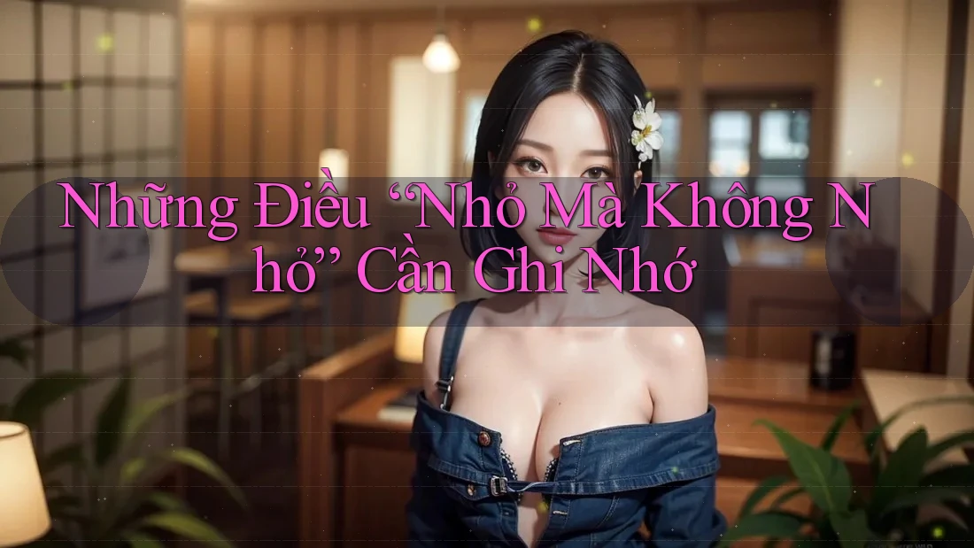 Những Điều “Nhỏ Mà Không Nhỏ” Cần Ghi Nhớ