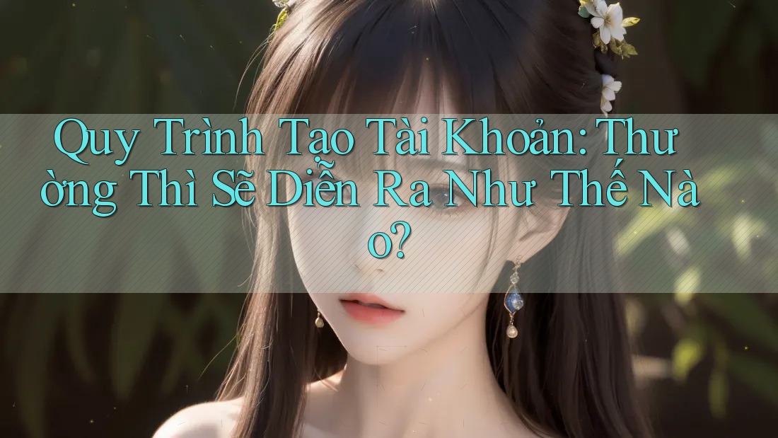 Quy Trình Tạo Tài Khoản: Thường Thì Sẽ Diễn Ra Như Thế Nào?