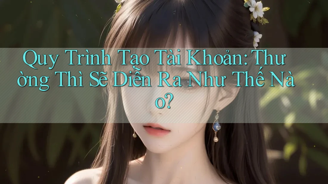 Quy Trình Tạo Tài Khoản: Thường Thì Sẽ Diễn Ra Như Thế Nào?