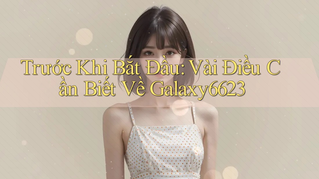 Trước Khi Bắt Đầu: Vài Điều Cần Biết Về Galaxy6623 Trước Khi Bắt Đầu: Vài Điều Cần Biết Về Galaxy6623